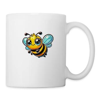 biene comic - Tasse - Weiß - Rechts