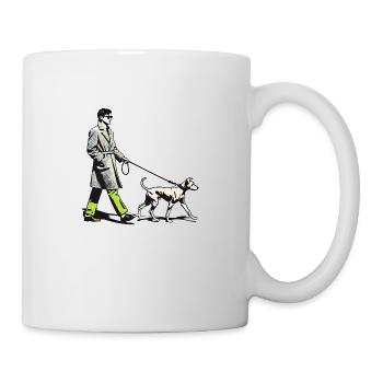 Promener le chien - Mug blanc - blanc - Droite
