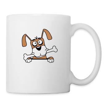 Funny Dog Big Bone Mouth Mouth Hunger Cool - Mug - white - Right