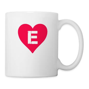 herz buchstabe e - Tasse - Weiß - Rechts