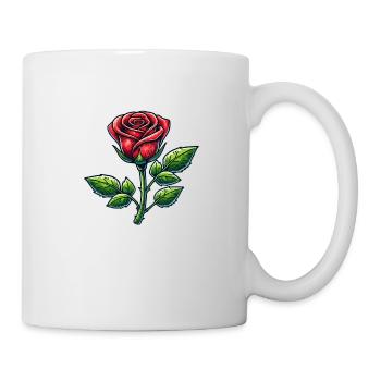 rose - Tasse - Weiß - Rechts