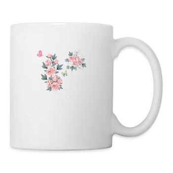 Letter q pink flowers - Mug - white - Right