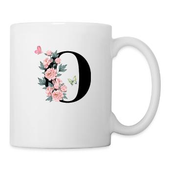 Letter o pink flowers - Mug - white - Right