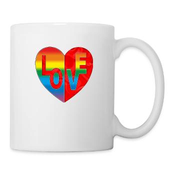 Herz - Tasse - Weiß - Rechts