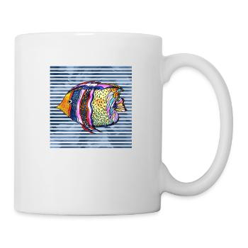 Poisson - Mug blanc - blanc - Droite
