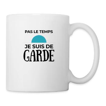 Keine Zeit, in der ich im Dienst bin Jobs Helden Humor - Tasse - Weiß - Rechts