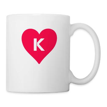 herz buchstabe k - Tasse - Weiß - Rechts