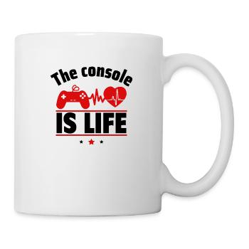 Die Konsole ist das Leben - Tasse - Weiß - Rechts