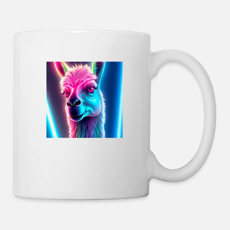 Neon Lama - Tasse - Weiß