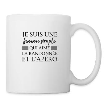 Humor Frau Mama Party Aperitif und Wandern - Tasse - Weiß - Rechts