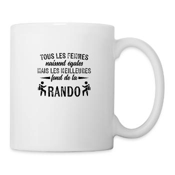 femme et randonnée / humour randonneuse - Mug blanc - blanc - Droite