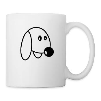 Dog Face Small Happy Pet Head Cute - Mug - white - Right