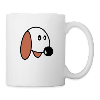 Dog Face Small Happy Pet Head Cute - Mug - white - Right