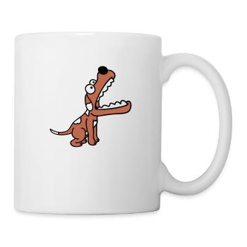 Dog Big Mouth Snout Hunger Looking Up - Mug - white - Right