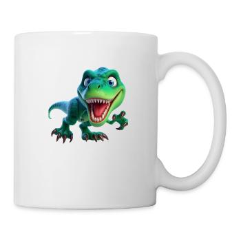 Grinsender T-Rex-Star - Tasse - Weiß - Rechts