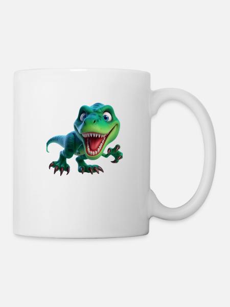 Grinsender T-Rex-Star - Tasse - Weiß