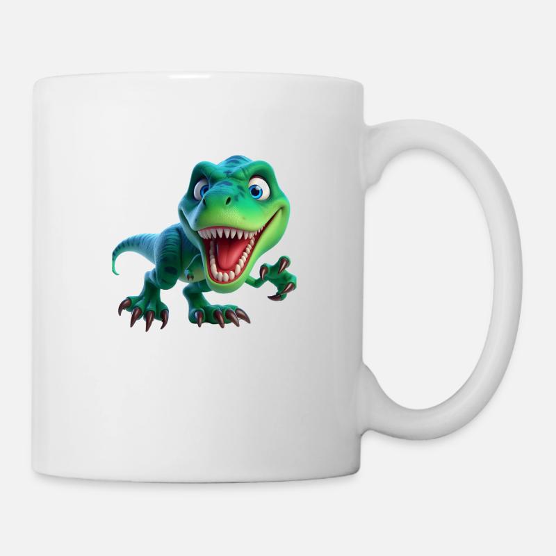 Grinsender T-Rex-Star - Tasse - Weiß