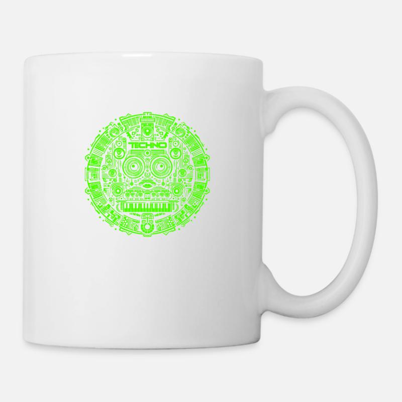Techno Music Logo - Tasse - Weiß