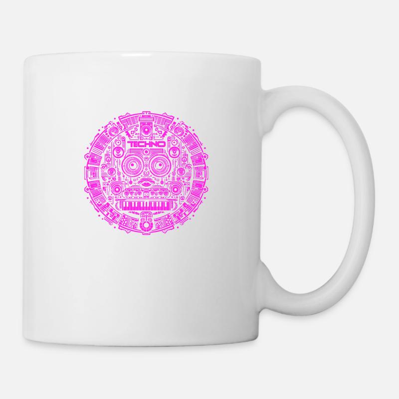 Techno Music Logo - Tasse - Weiß