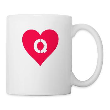 herz buchstabe Q - Tasse - Weiß - Rechts