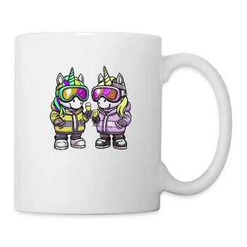 Ski d’équipe Licorne - Mug blanc - blanc - Droite