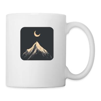 Mountain relief with moon - Mug - white - Right