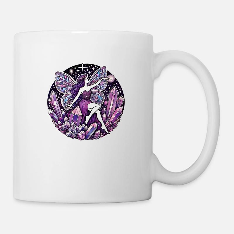 Lila Fee - Tasse - Weiß