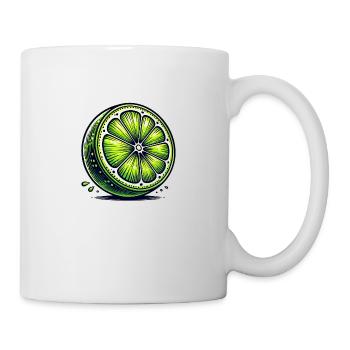 Citron vert artistique – Illustration fruitée - Mug blanc - blanc - Droite