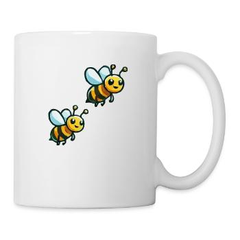 biene cartoon 2 - Tasse - Weiß - Rechts