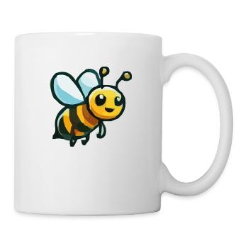 Dessin animé d’abeille - Mug blanc - blanc - Droite