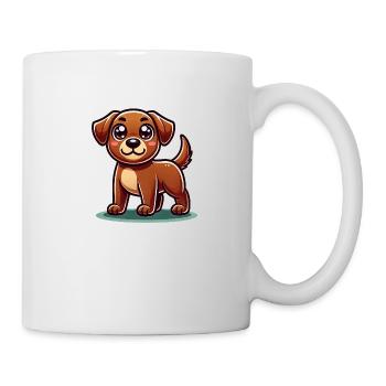 Hund Comic Kinder - Tasse - Weiß - Rechts