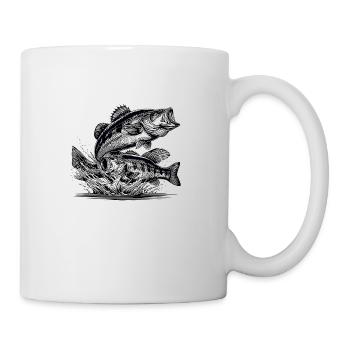 Bass Fishing - Tasse - Weiß - Rechts