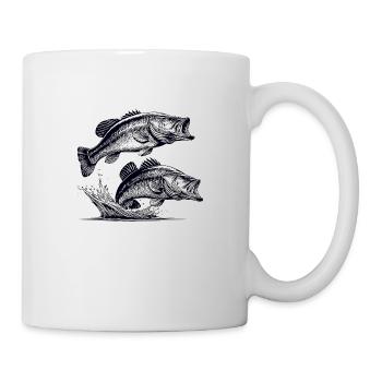 Bass Fishing - Tasse - Weiß - Rechts