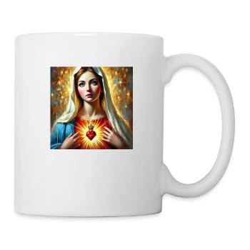 Stechpalme Maria Maria Madonna Mariana Jungfrau Maria Heilig - Tasse - Weiß - Rechts