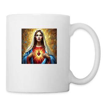 Stechpalme Maria Maria Madonna Mariana Jungfrau Maria Heilig - Tasse - Weiß - Rechts