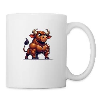 stier comic - Tasse - Weiß - Rechts