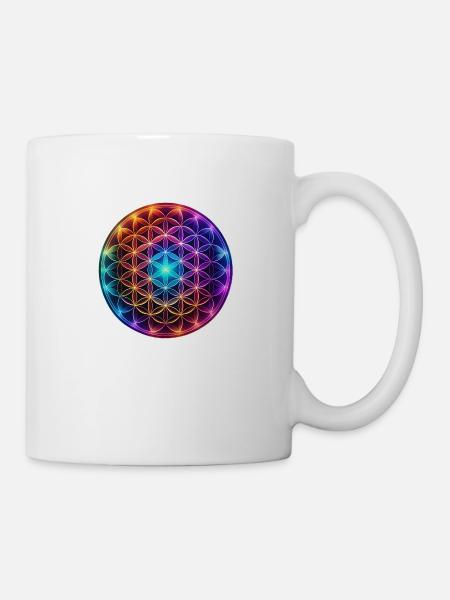 Blume des Lebens - Tasse - Weiß
