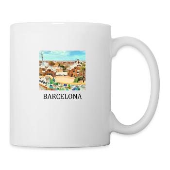 Parc Güell de Barcelone - Mug blanc - blanc - Droite