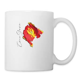 Montenegro Flagge in der Montenegro Landkarte ME - Tasse - Weiß - Rechts