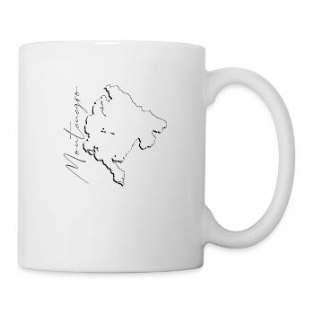 Montenegro Landkarte als Umriss EN - Tasse - Weiß - Rechts