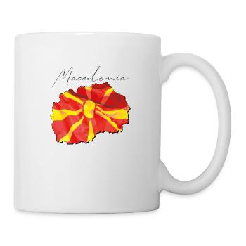 Macedonia Flag in Macedonia Map EN - Mug - white - Right