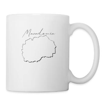 Map of Macedonia as an outline EN - Mug - white - Right