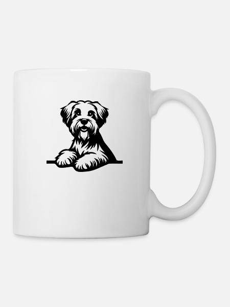 Dandie Dinmont Terrier - Mug blanc - blanc