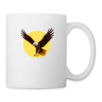 Aigle devant le soleil - Mug blanc - blanc - Droite