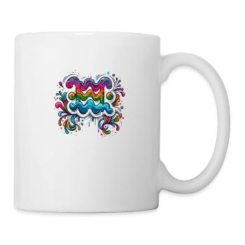 couleur Zodiaque : Verseau - Mug blanc - blanc - Droite