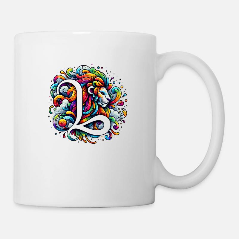 Couleur du zodiaque : Lion - Mug blanc - blanc