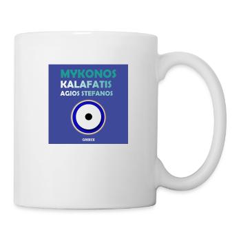 Mykonos, Griechenland - Tasse - Weiß - Rechts