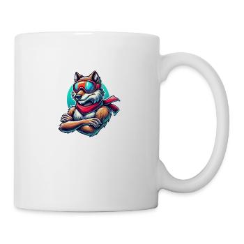 wolf skibrille - Tasse - Weiß - Rechts