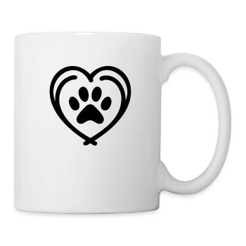 Patte Coeur - Mug blanc - blanc - Droite