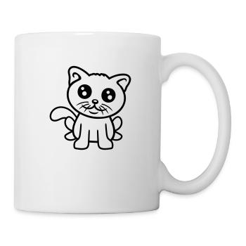 Cat Pet Cute Cute Kitten Friendly - Mug - white - Right